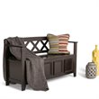 Pemberly Row Solid Wood Entryway Lift-Top Storage Bench in Hickory Brown