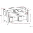 Pemberly Row Solid Wood Entryway Lift-Top Storage Bench in Hickory Brown