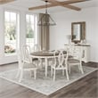 Pemberly Row Modern / Contemporary Server in Chipped White and Brown