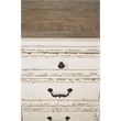 Pemberly Row Modern / Contemporary Server in Chipped White and Brown