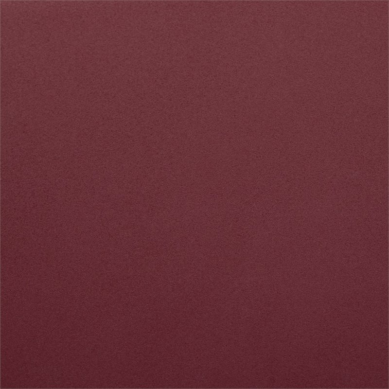 Pemberly Row Perforated Plastic Sled Base Stacking Chair in Burgundy