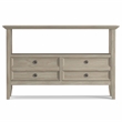 Pemberly Row Transitional Solid Wood Console Sofa Table - Distressed Gray