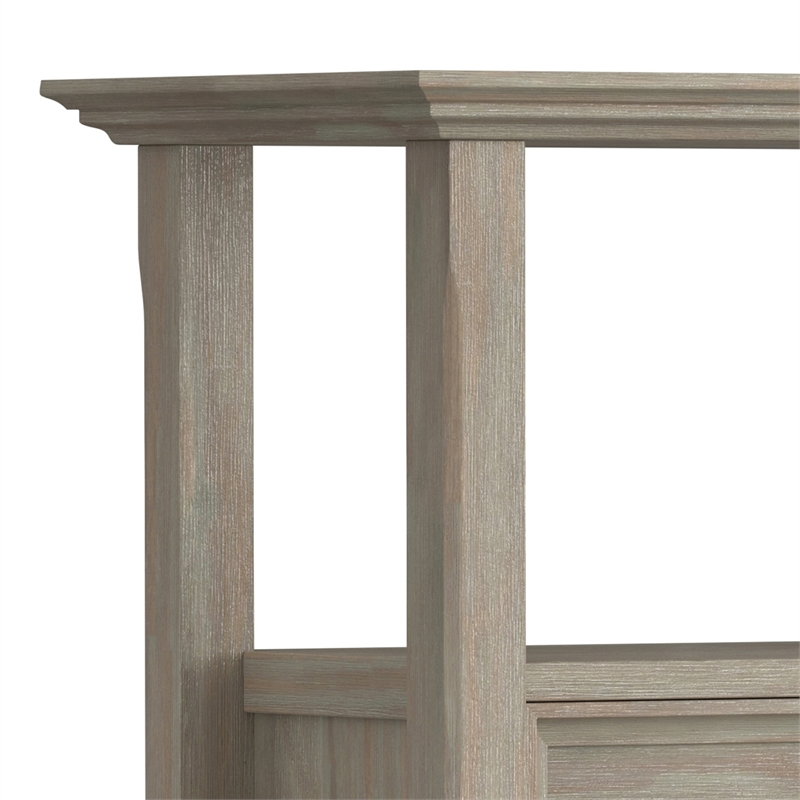 Pemberly Row Transitional Solid Wood Console Sofa Table - Distressed Gray