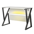 Pemberly Row Modern / Contemporary Adjustable Gaming Desk in White