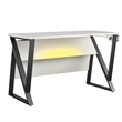 Pemberly Row Modern / Contemporary Adjustable Gaming Desk in White