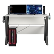 Pemberly Row Modern / Contemporary Adjustable Gaming Desk in White