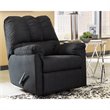 Pemberly Row Contemporary Transitional Rocker Recliner in Black