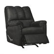 Pemberly Row Contemporary Transitional Rocker Recliner in Black