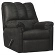 Pemberly Row Contemporary Transitional Rocker Recliner in Black