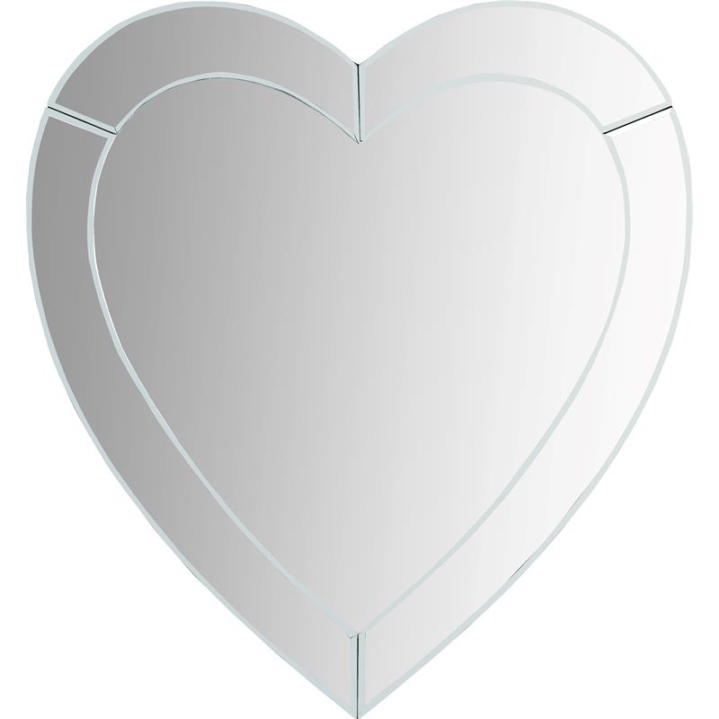 Pemberly Row Contemporary Transitional Heart Shaped Glass Mirror