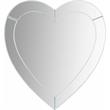 Pemberly Row Contemporary Transitional Heart Shaped Glass Mirror