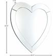 Pemberly Row Contemporary Transitional Heart Shaped Glass Mirror
