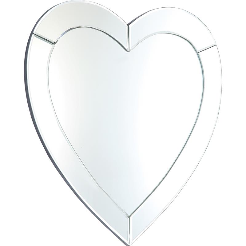 Pemberly Row Contemporary Transitional Heart Shaped Glass Mirror
