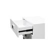 Pemberly Row 2-Drawer Poplar Wood Bedroom Nightstand in White Lacquer