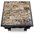 Pemberly Row Traditional Solid Wood and Faux Marble Top End Table in Cherry
