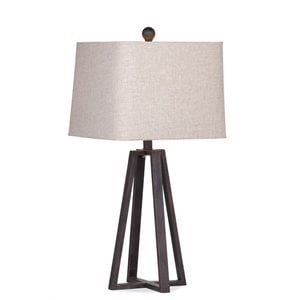 pemberly row modern / contemporary metal table lamp in rustic bronze