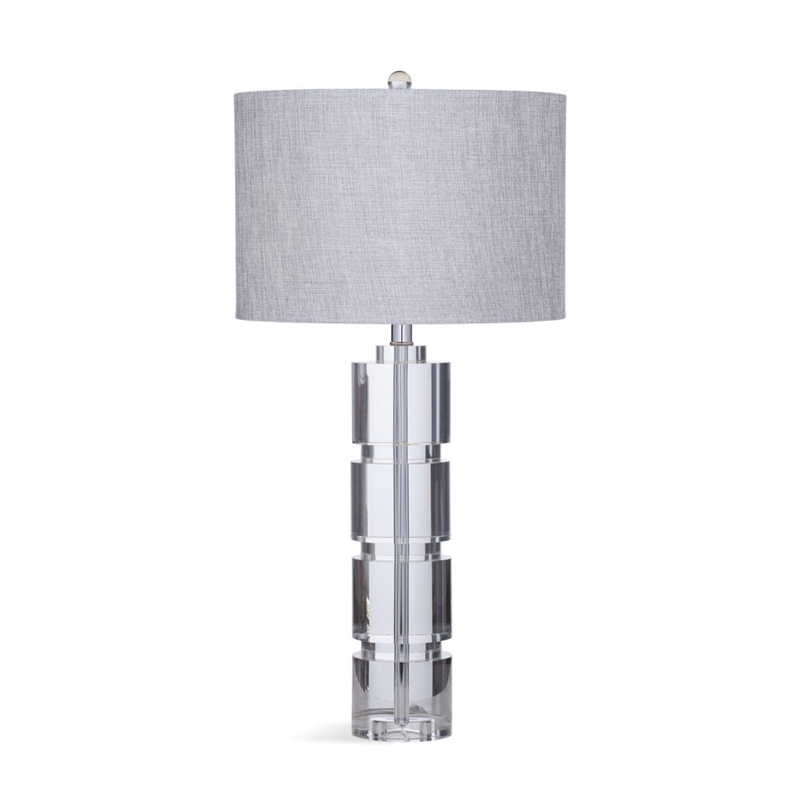 Pemberly Row Modern / Contemporary Crystal Table Lamp in Clear