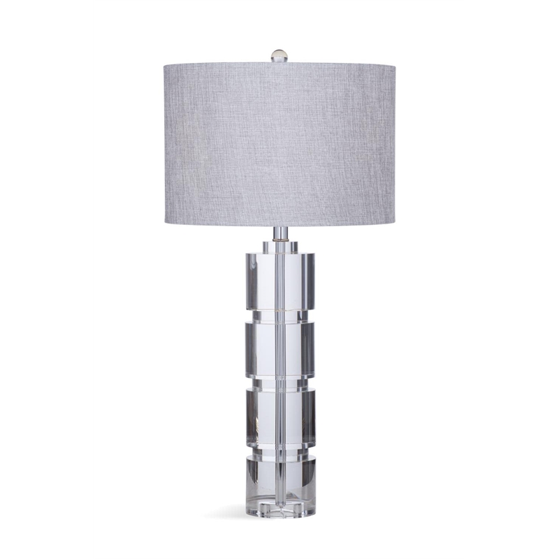 Pemberly Row Modern / Contemporary Crystal Table Lamp in Clear