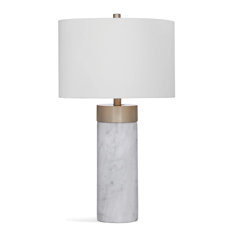 Pemberly Row Modern / Contemporary Marble Table Lamp in White