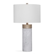 Pemberly Row Modern / Contemporary Marble Table Lamp in White