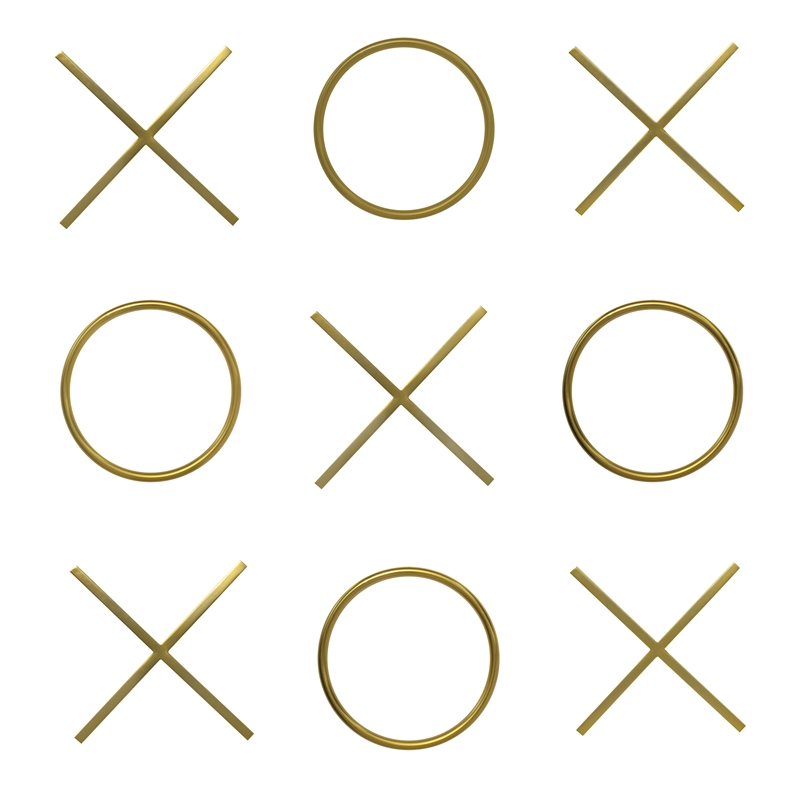Pemberly Row Modern / Contemporary Gold Stainless Steel Wall Decor