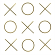 Pemberly Row Modern / Contemporary Gold Stainless Steel Wall Decor