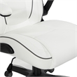 Pemberly Row Contemporary Gaming Chair in White Faux Leather