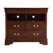Pemberly Row Contemporary Transitional TV Stand in Cappuccino