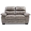 Pemberly Row Modern / Contemporary Faux Leather Loveseat in Gray