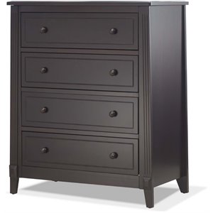 Pemberly Row Modern / Contemporary 4-Drawers Chest in Espresso
