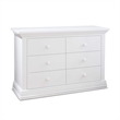Pemberly Row Contemporary Transitional 6-Drawers Double Dresser in White