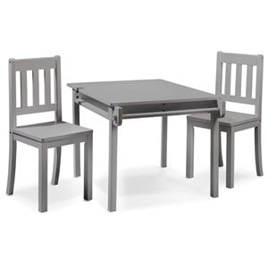 Pemberly Row Modern / Contemporary Table and Chair Set in Gray