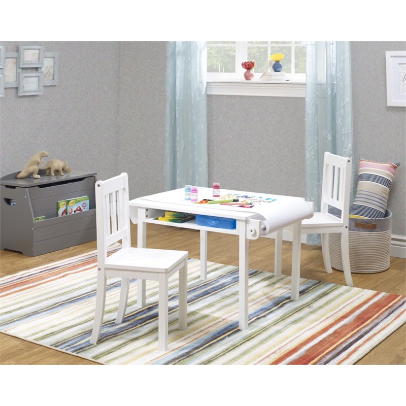 Pemberly Row Modern / Contemporary Table and Chair Set in White