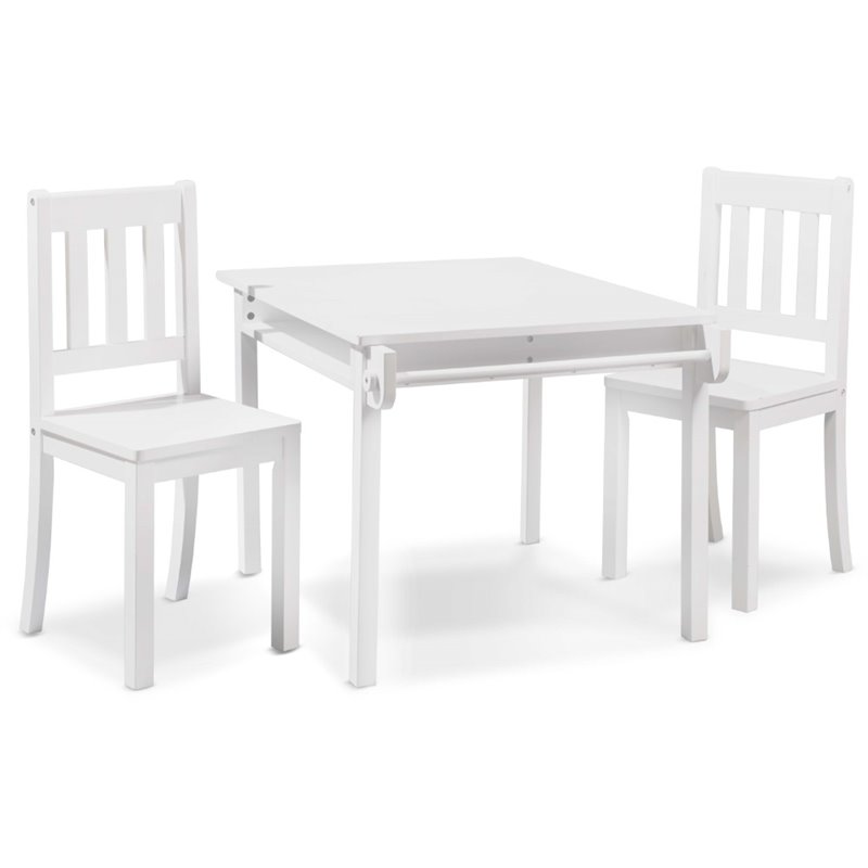 Pemberly Row Modern / Contemporary Table and Chair Set in White