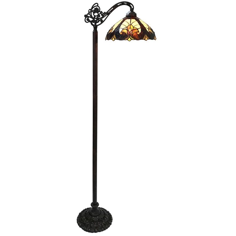 Pemberly Row Tiffany-style 1 Light Reading Floor Lamp 13