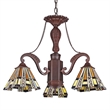 Pemberly Row Tiffany-style Mission 3 Light Mini Chandelier 22
