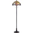 Pemberly Row Modern Tiffany-style 2 Light Floor Lamp 18