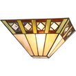Pemberly Row Tiffany-style 1 Light Mission Indoor Wall Sconce 12