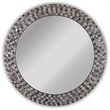 Pemberly Row Vertical Hanging Seashell Round Framed Wall Mirror 30
