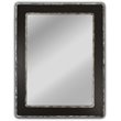 Pemberly Row Hanging Wood and Iron Silver/Black Wall Mirror 35
