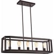 Pemberly Row Industrial-style 5 Light Rubbed Bronze Island Pendant 34
