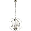 Pemberly Row Industrial-style 4 Light Brushed Nickel Ceiling Pendant 16