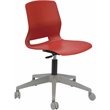 Pemberly Row 5 Leg Base Plastic Office Swivel Chair in Peri Red