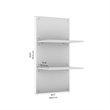 Pemberly Row 20W Floating Shelves in Rustic Brown and White - Engineered Wood