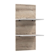 Pemberly Row 20W Floating Shelves in Rustic Brown and White - Engineered Wood