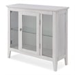 Pemberly Row Modern Entryway Wood Curio Cabinet in Weathered White