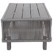 Pemberly Row Modern Aluminum Frame Coffee Table in Dark Gray