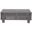Pemberly Row Modern Aluminum Frame Coffee Table in Dark Gray