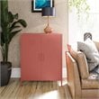 Pemberly Row 2 Door Metal Locker Storage Cabinet in Terracotta
