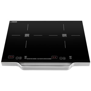 Pemberly Row Portable Dual Burner Induction Cooktop with Handle